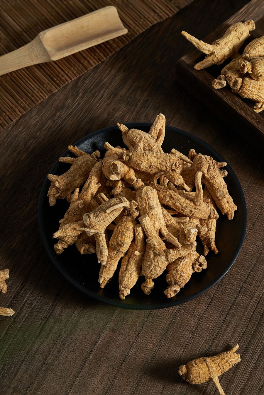 Ginseng roots representing Panax Ginseng