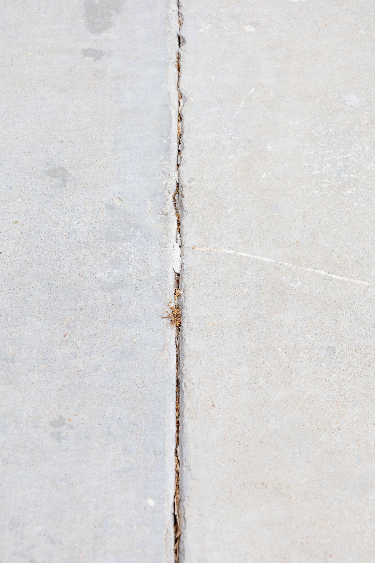 Uneven concrete pavement