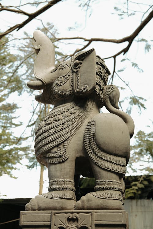 Foto profissional grátis de elefante, estátua, figura de fogo