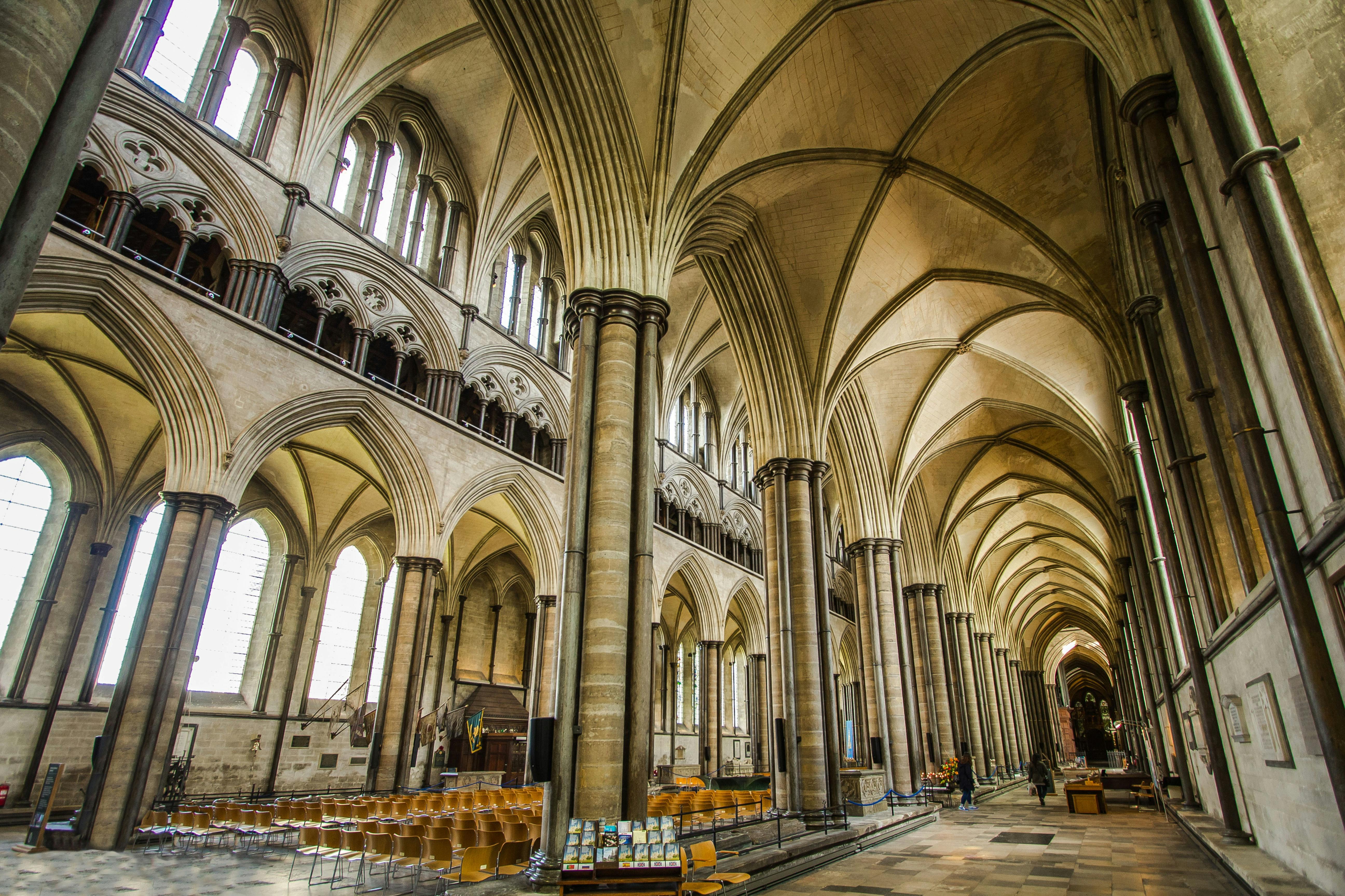 Concrete Cathedral Ceiling Free Stock Photo