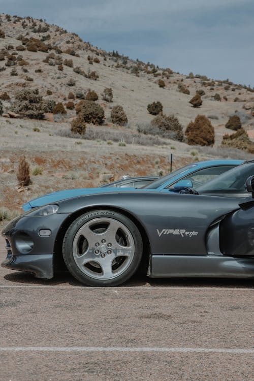 A Dodge Viper on a Parking Lot at Red Rocks, Colorado, USA