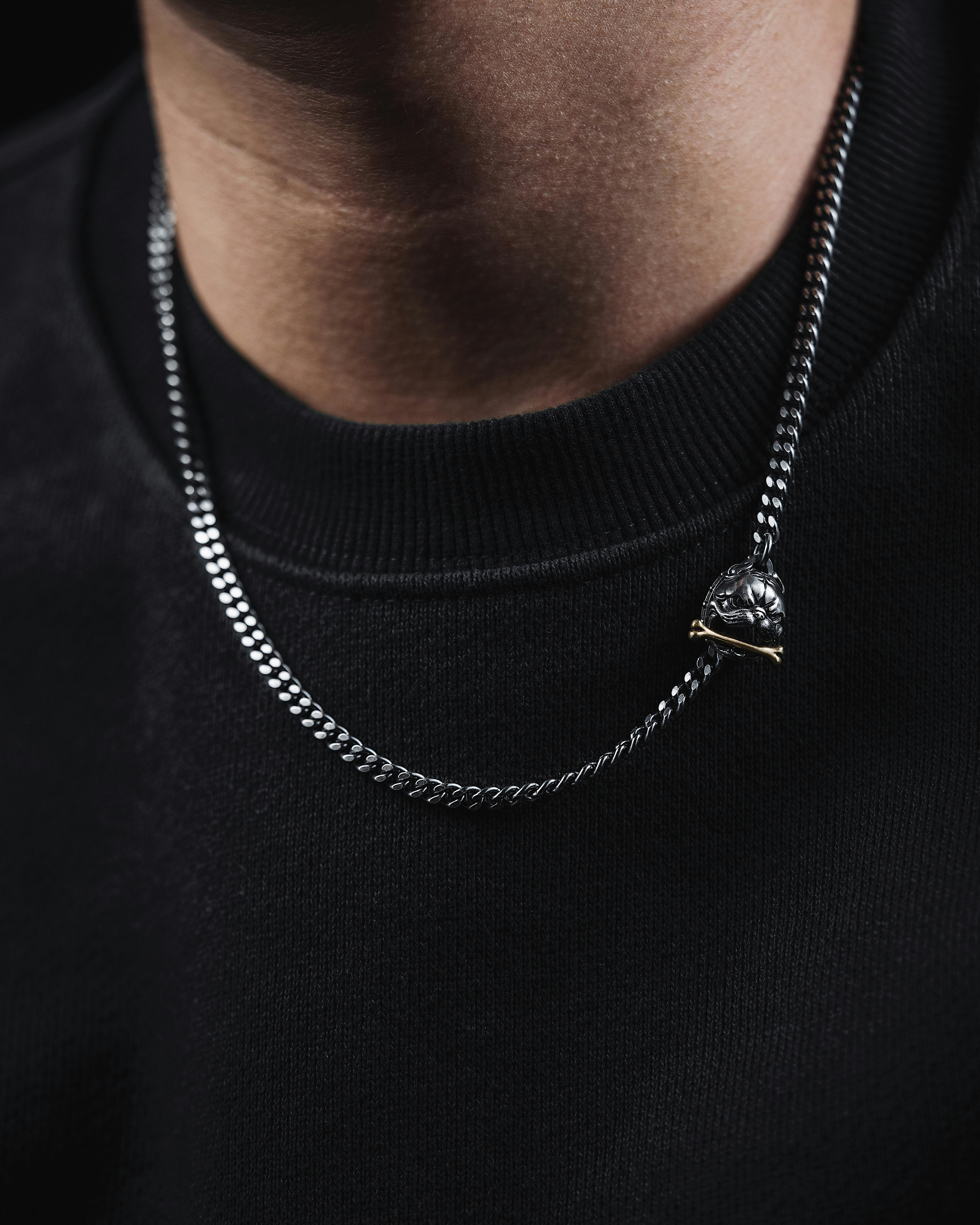 Close Up Photo of a Man Wearing Chain Necklace · Free Stock Photo