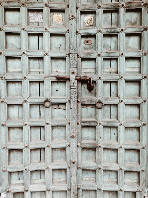 An Old Door with a Padlock