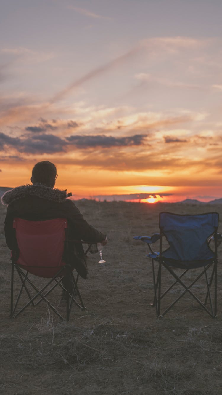 Man Watching Sunrise