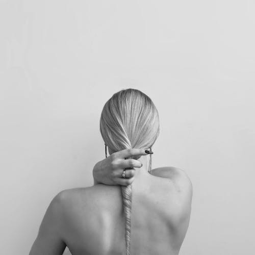 Základová fotografie zdarma na téma blond, černobílý, nahý