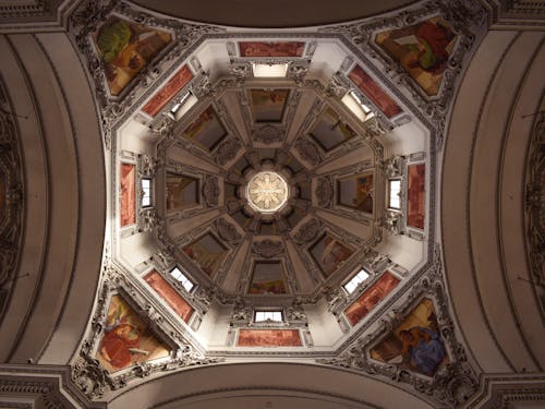 Salzburg Cathedral Ceiling, Salzburg, Austria 