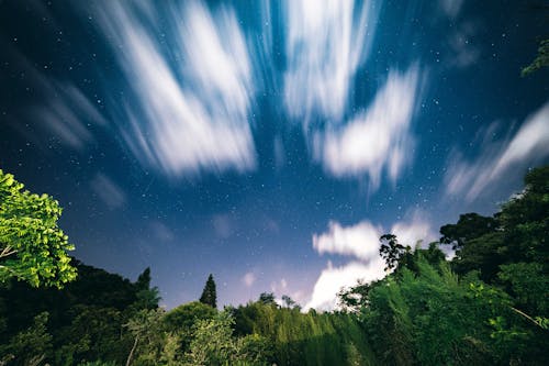 Gratis arkivbilde med himmel, lang eksponering, natt