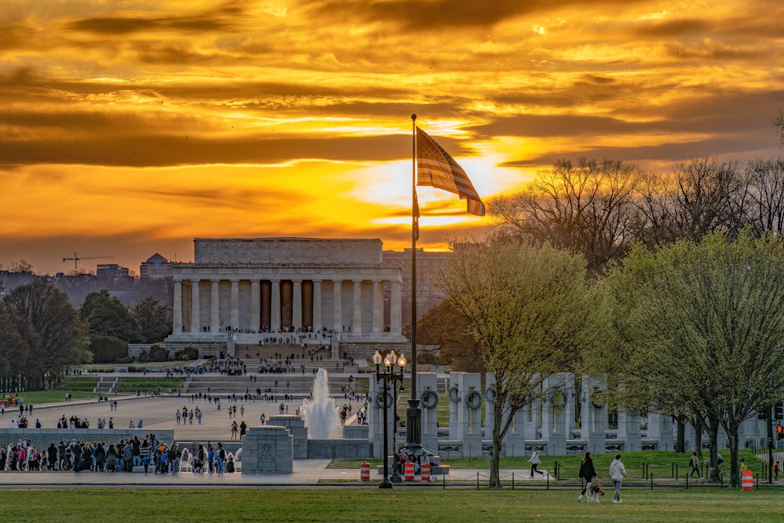 The Lincoln Memorial in Washington D.C. at Sunset 