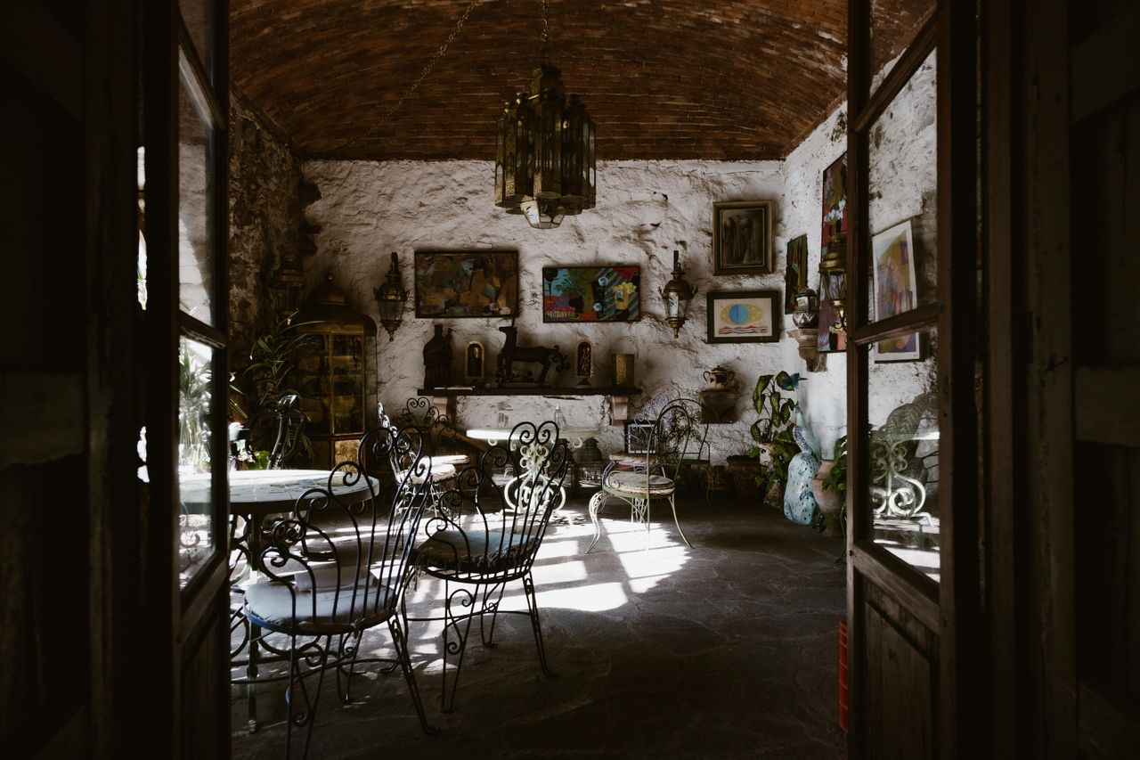 explore this rustic interior highlighting vintage style with wrought i