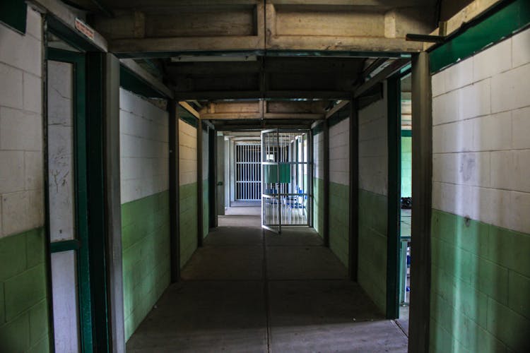 Empty Prison Corridor