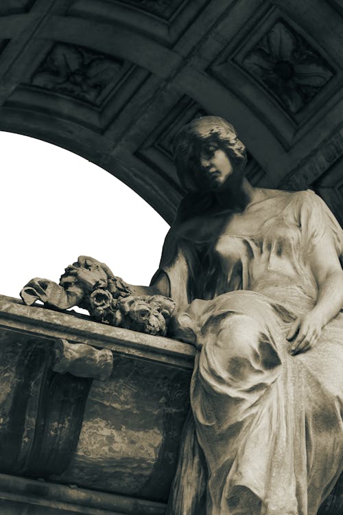 Free A Statue at the Recoleta Cemetery, Buenos Aires, Argentina Stock Photo