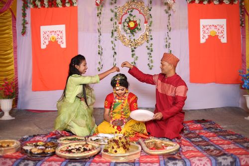 Free A vibrant traditional South Asian wedding ceremony in Panchagarh, Bangladesh. Stock Photo