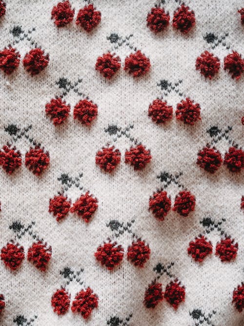 Embroidered Cherry Pattern