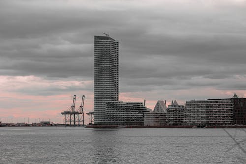 Modern Skyscraper by Harbor in Aarhus, Denmark