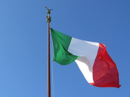 免費 意大利國旗, 愛國主義, 旗桿 的 免費圖庫相片 圖庫相片