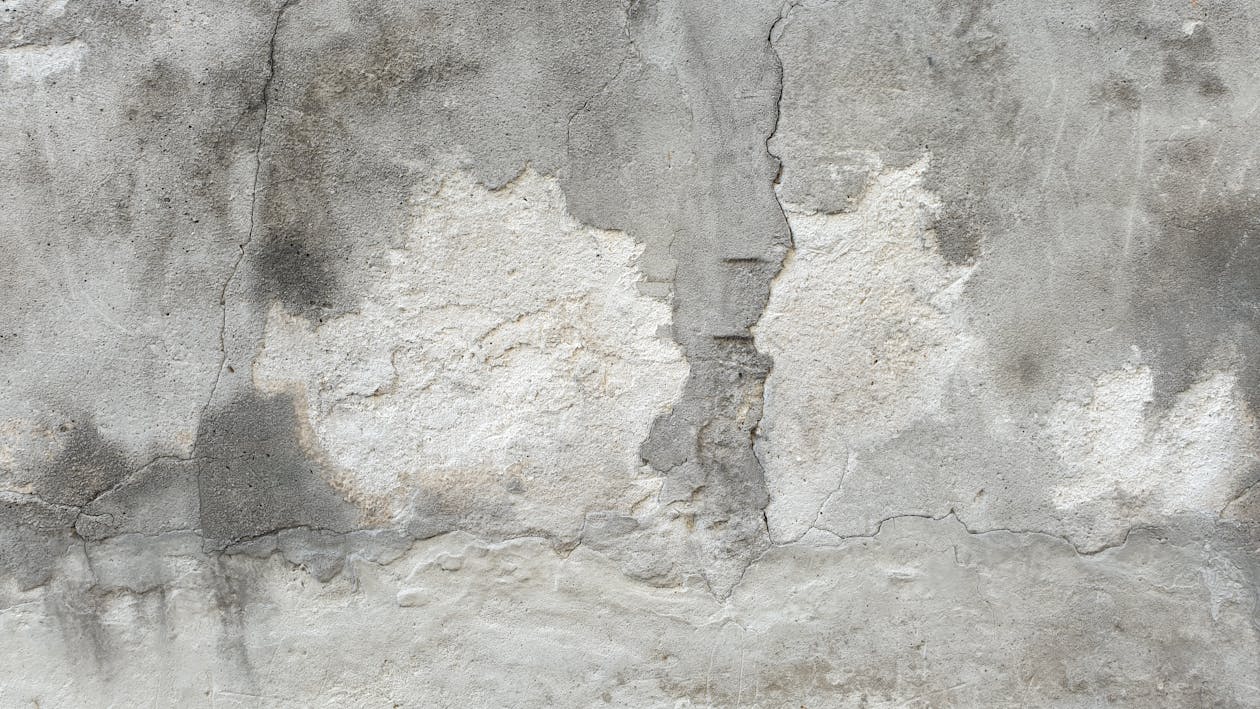 Free Cracks on Old Gray Wall Stock Photo
