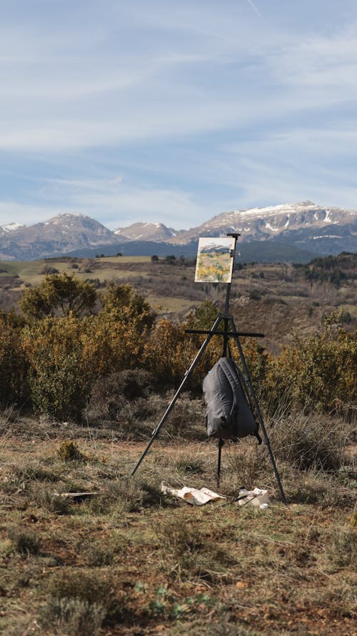 Painting on Tripod with Backpack
