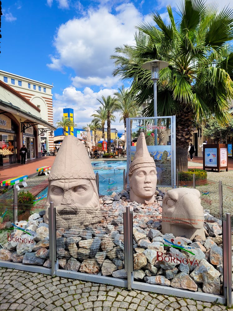 Sculptures In A Resort