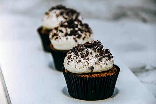 Cupcakes with Chocolate Chips on Top