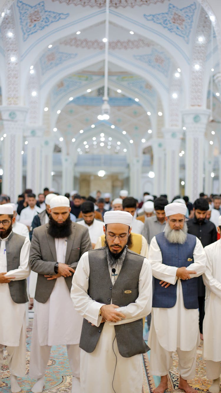 People Praying In Mosque During Ramadan, Iran