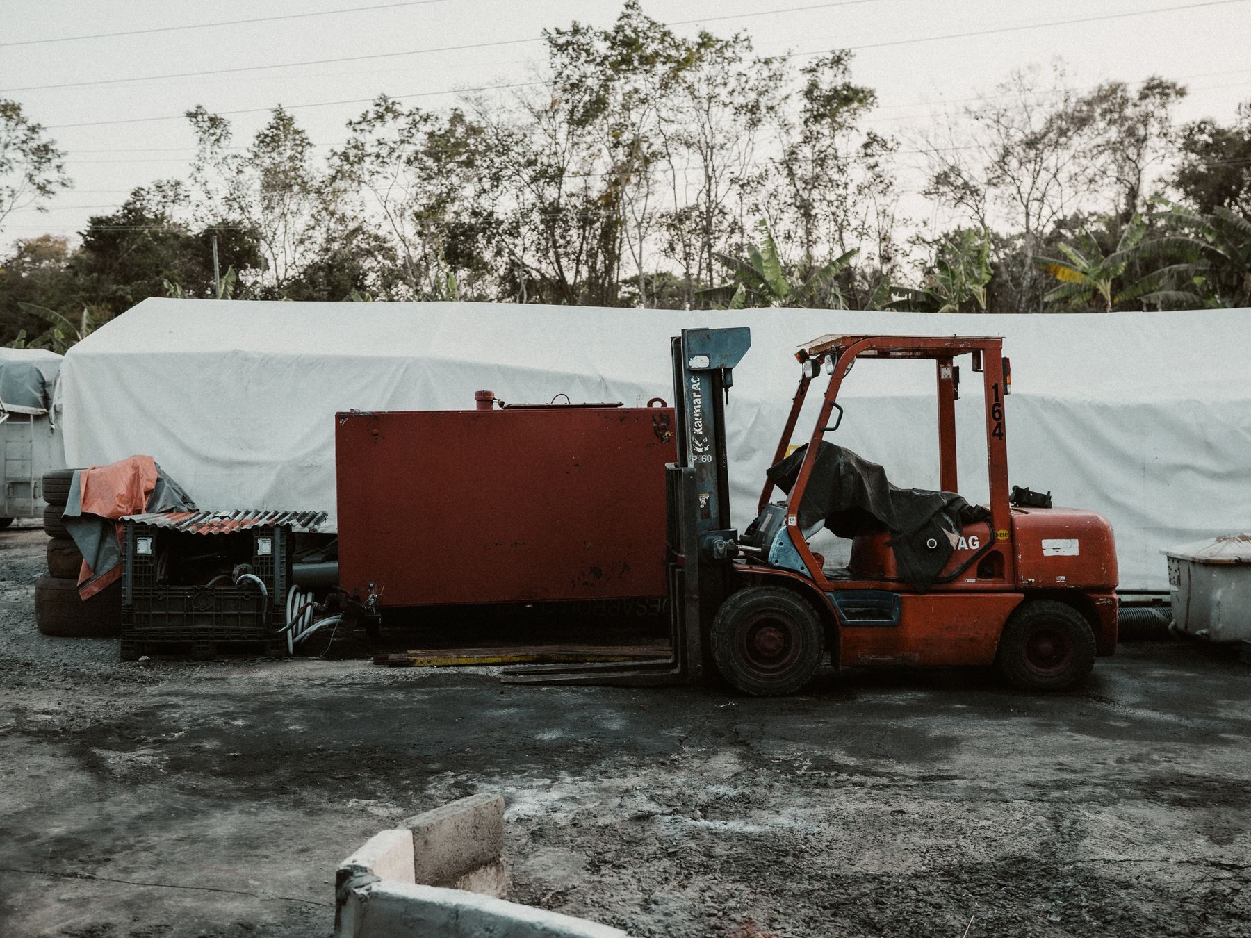 Burwell — belongings being loaded for transport to storage