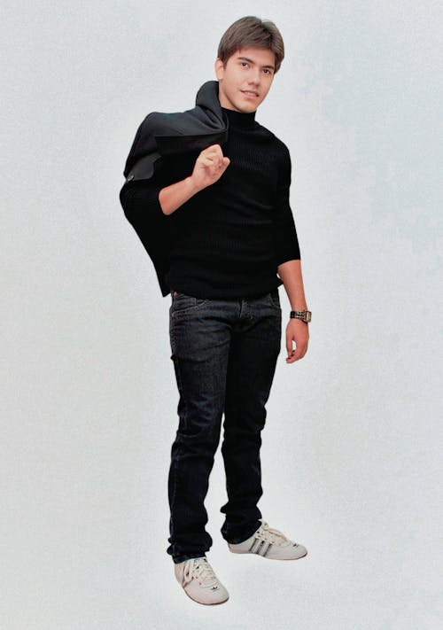 Young Man Posing in Studio