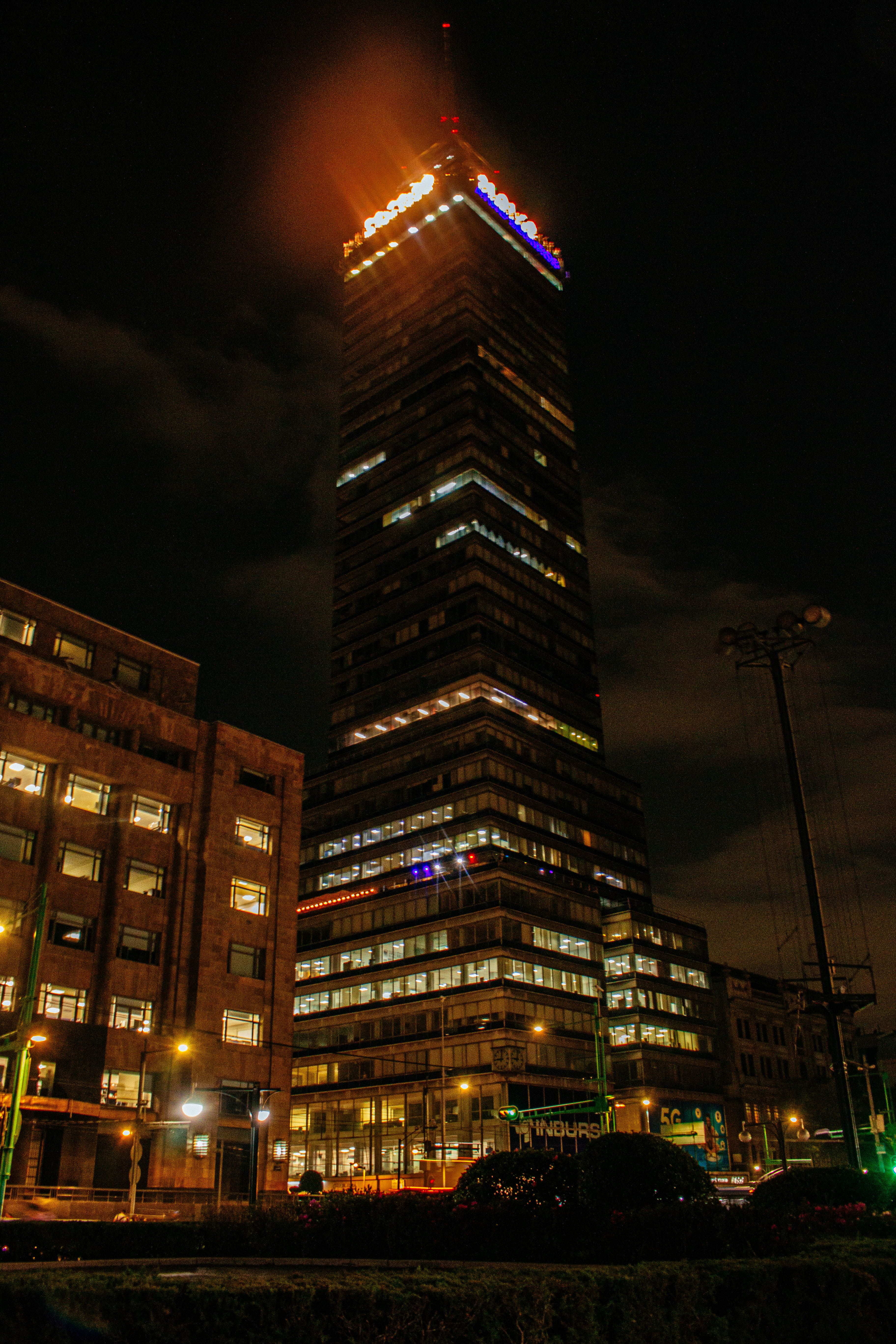 Torre Latinoamericana in Mexico City at Night · Free Stock Photo