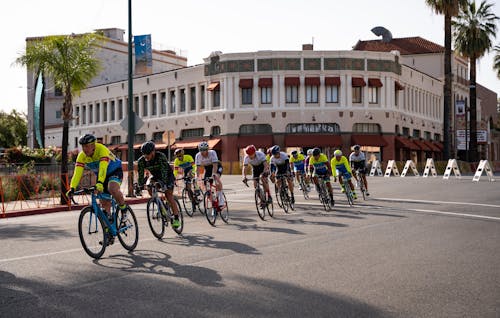 Cyclists Training on Street