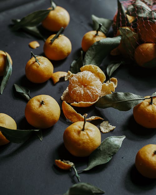 A Bunch of Mandarins on a Table 