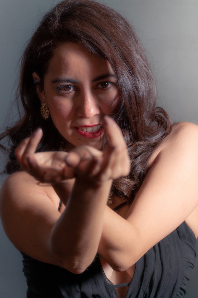 Beautiful Woman Posing In Studio