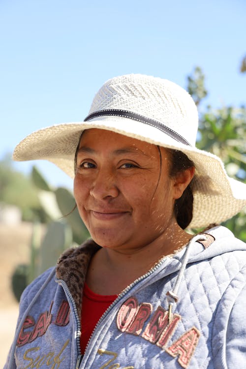 Smiling Woman with Hat