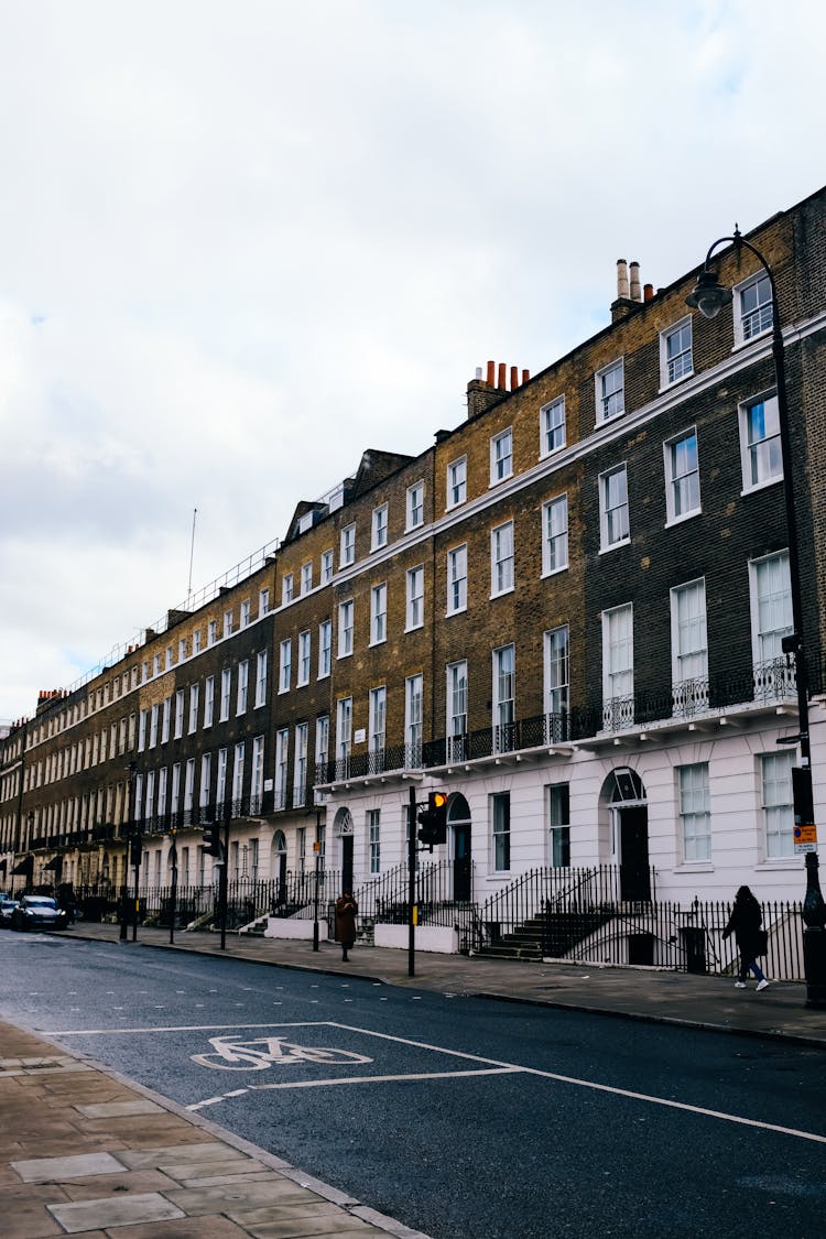 Townhouses Along Street