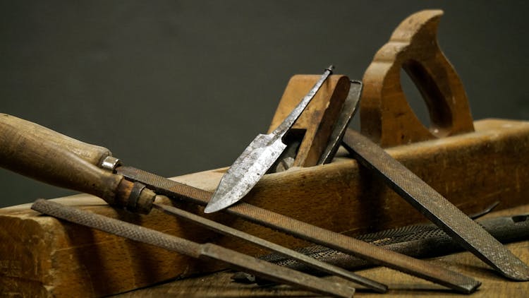 Close Up Of Carpentry Tools