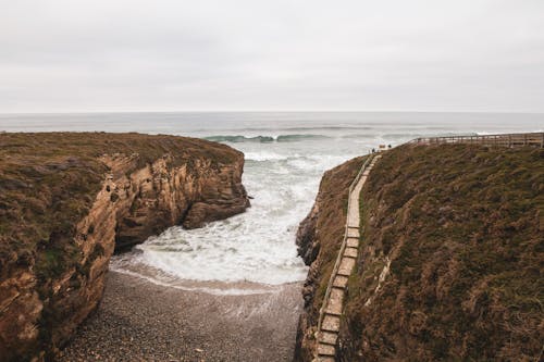 Cliffs around Bay on Sea Shore