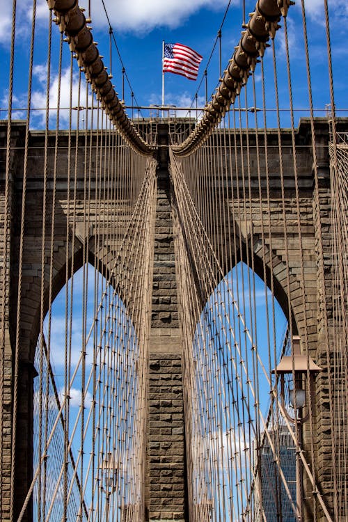 Foto stok gratis jembatan brooklyn, kota, landmark lokal