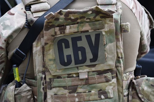 Close-up of the Backpack Worn by a Soldier 