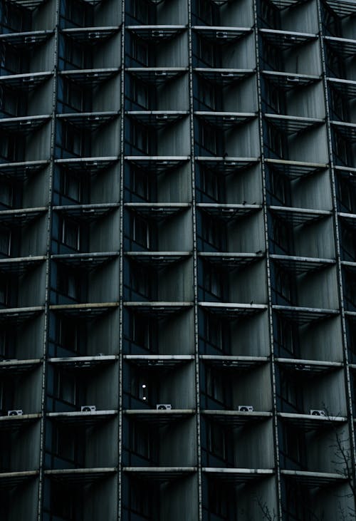 Close-up of the Facade of a Modern Apartment Block 