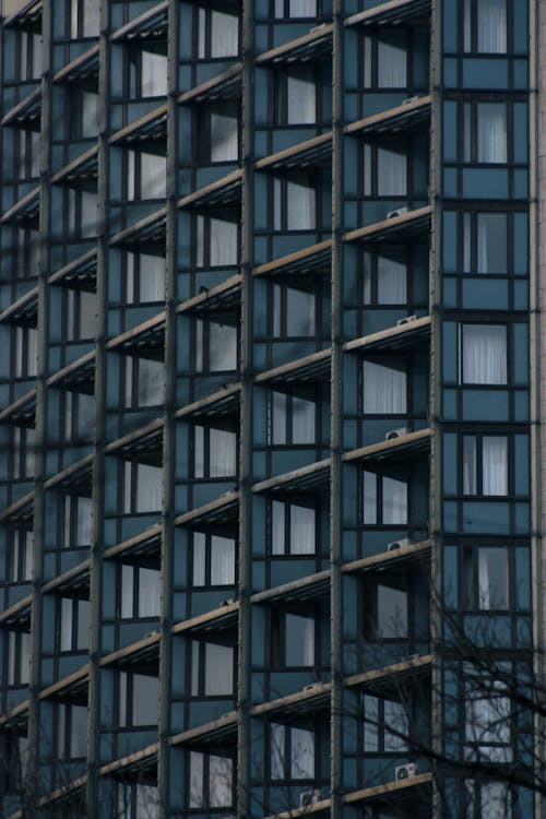 Facade of a Modern Apartment Block 