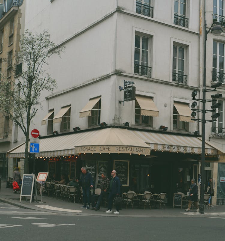 Restaurant On Street Corner