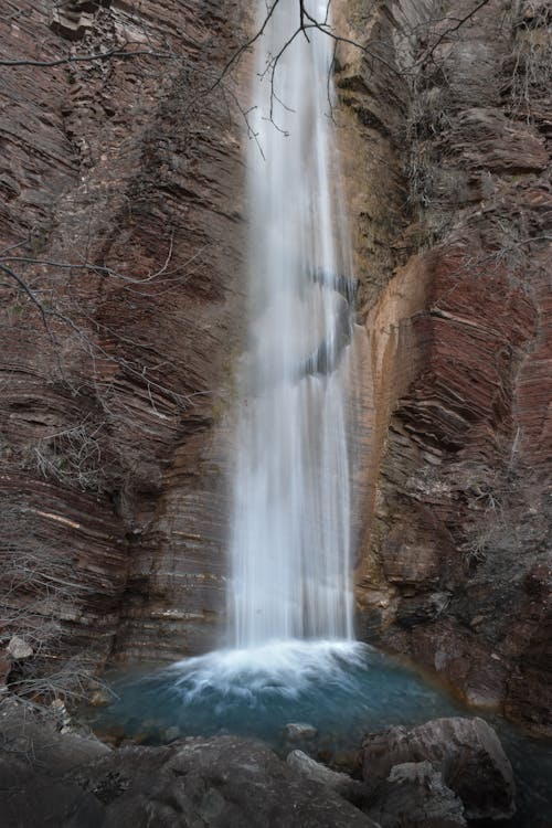 Waterfall among Rocks