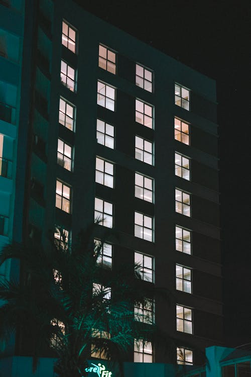 Illuminated Building Facade