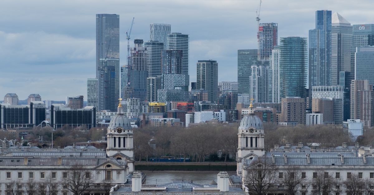 Greenwich Park looking toward the London skyline.