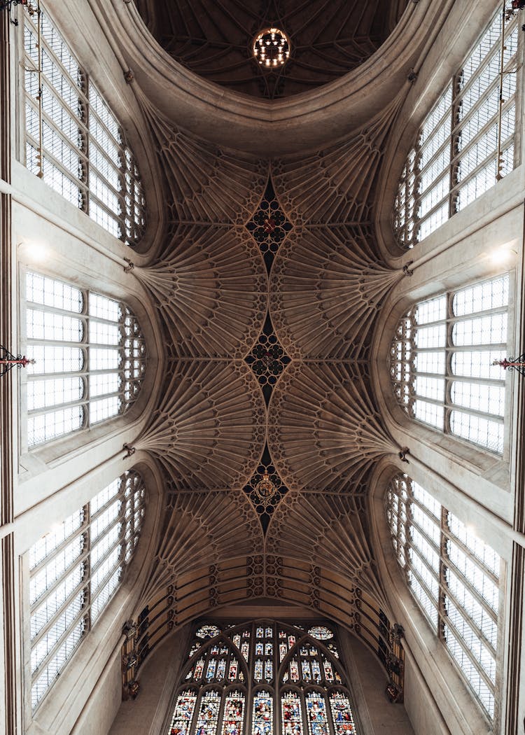 Decorated Ceiling And Windows Around