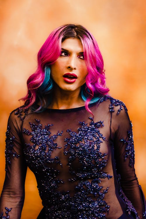 グラマー, ピンクの髪, ファッション写真の無料の写真素材