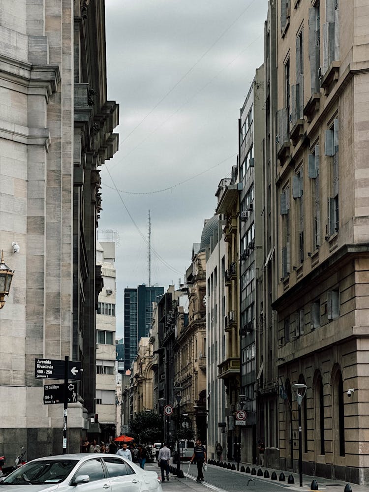 City Street In A Residential District