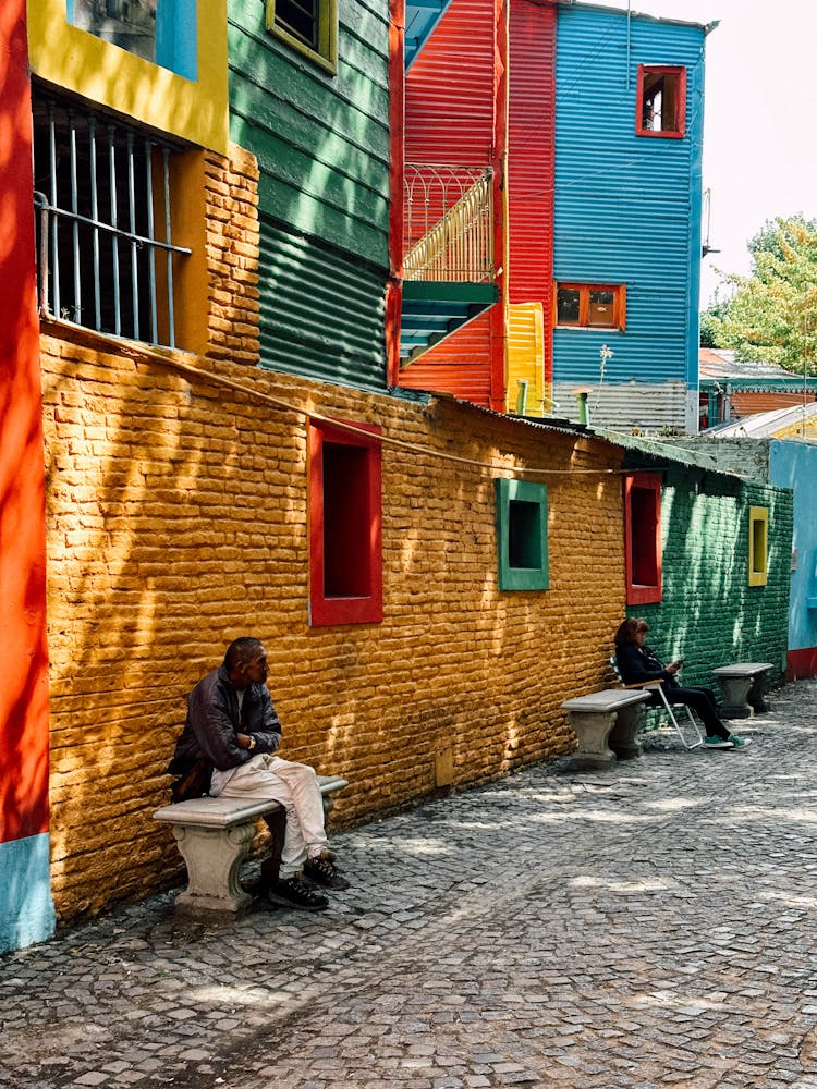 Colorful Buildings And Wall