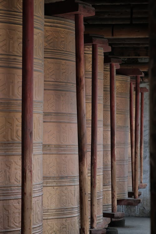Columns in a Traditional Temple