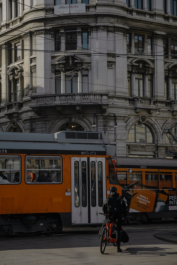 Cyclist In City