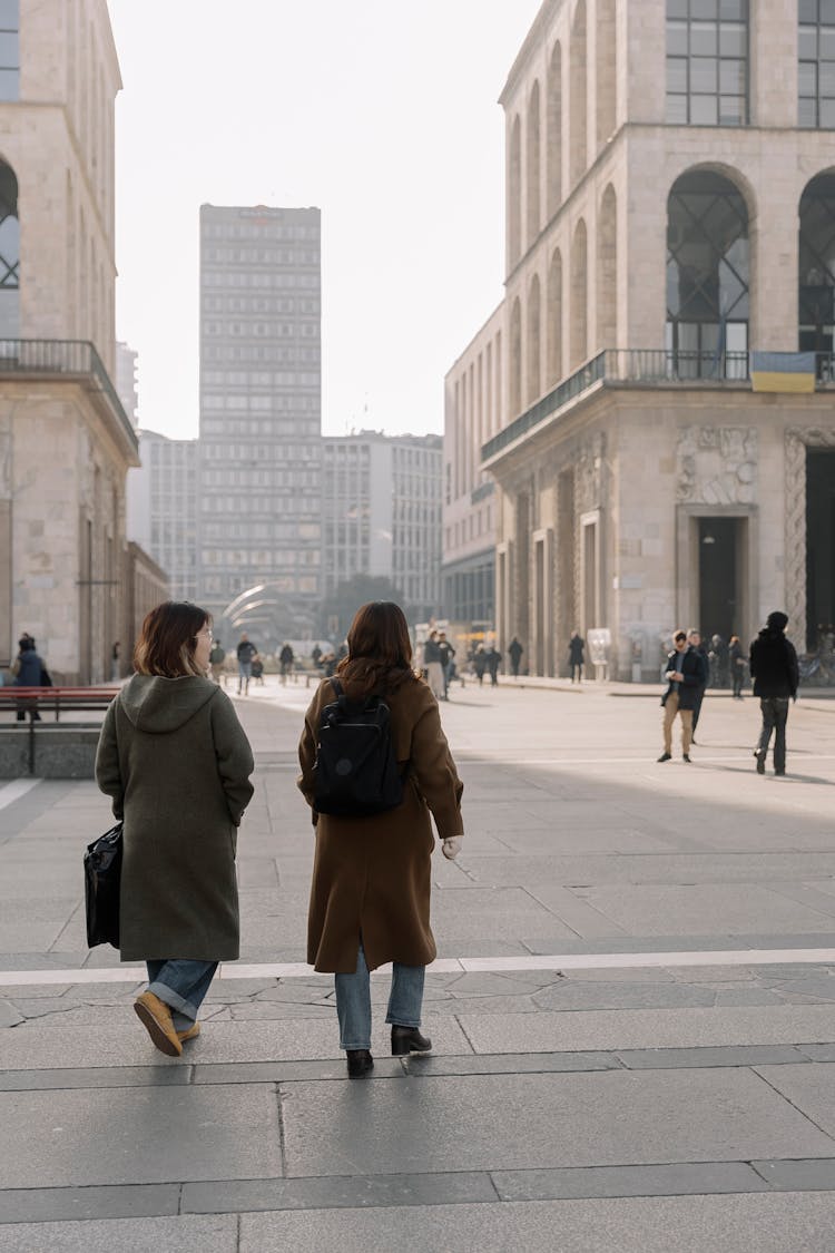 People Walking On A City Street 