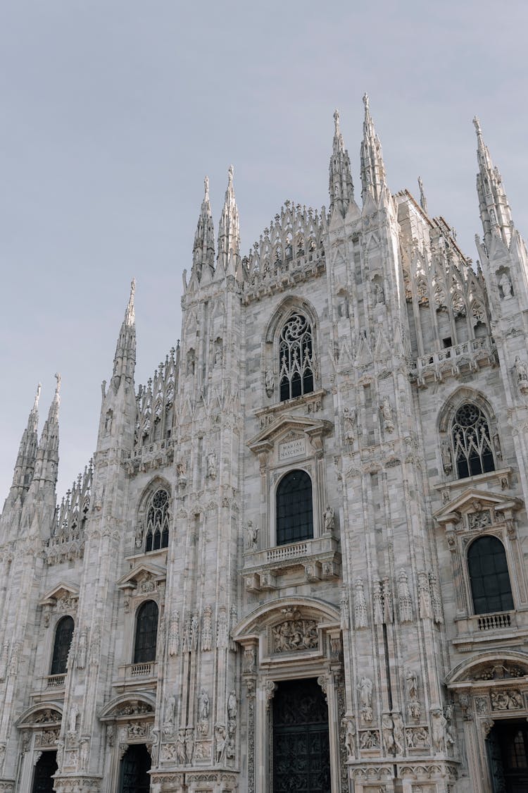 Facade Of The Milan Cathedral, Milan, Italy 